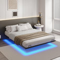 Forma equilibrata strutture letto in metallo con contenitore nero