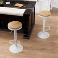 Forma equilibrata sgabelli da bar in legno regolabile bianco