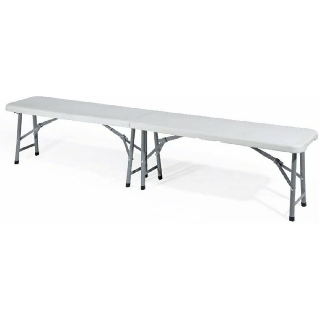 Profilo moderno panche in metallo pieghevole bianco
