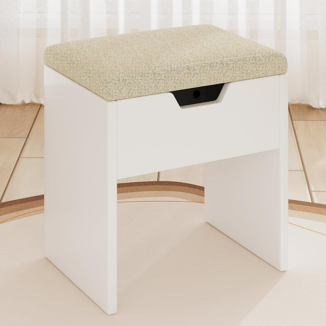 Forma equilibrata poggiapiedi in legno bianco