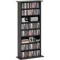 Stile raffinato porta cd e dvd modulari in legno salvaspazio nero