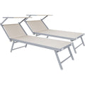 Accento naturale lettini regolabile beige