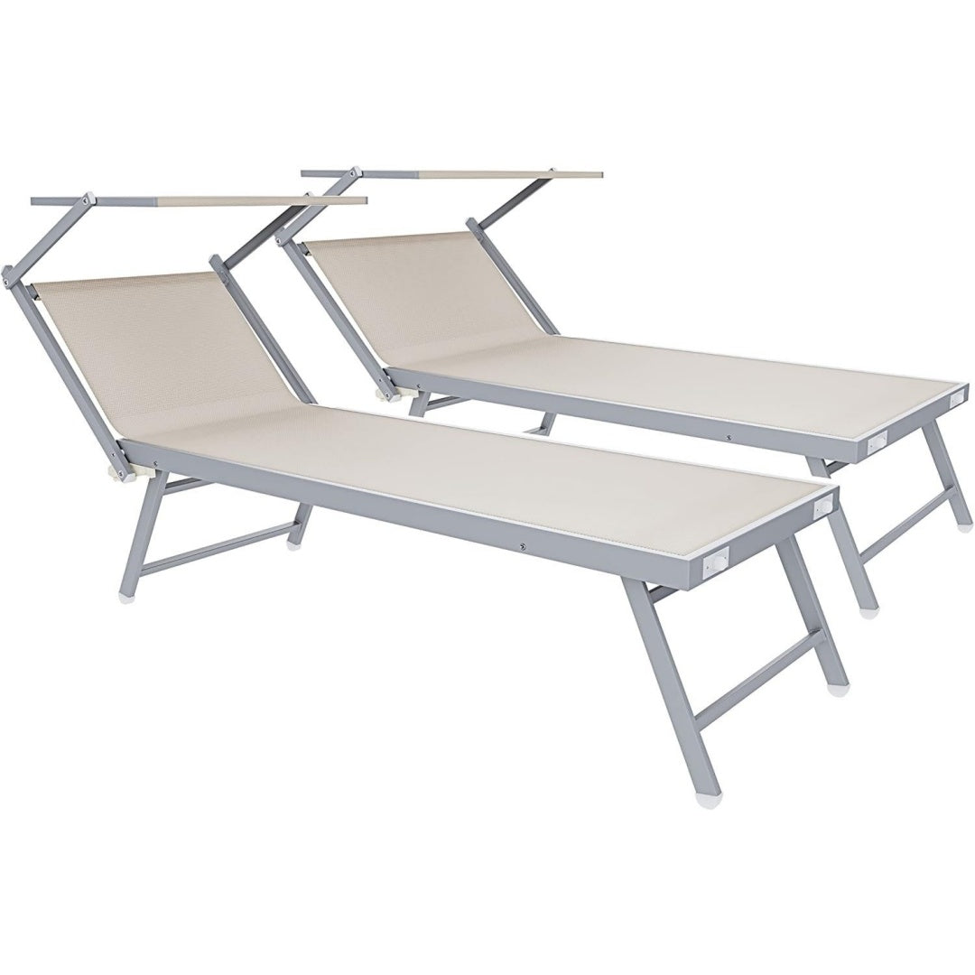 Accento naturale lettini regolabile beige