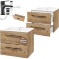 Finitura armoniosa mobiletti con lavabo in legno nero