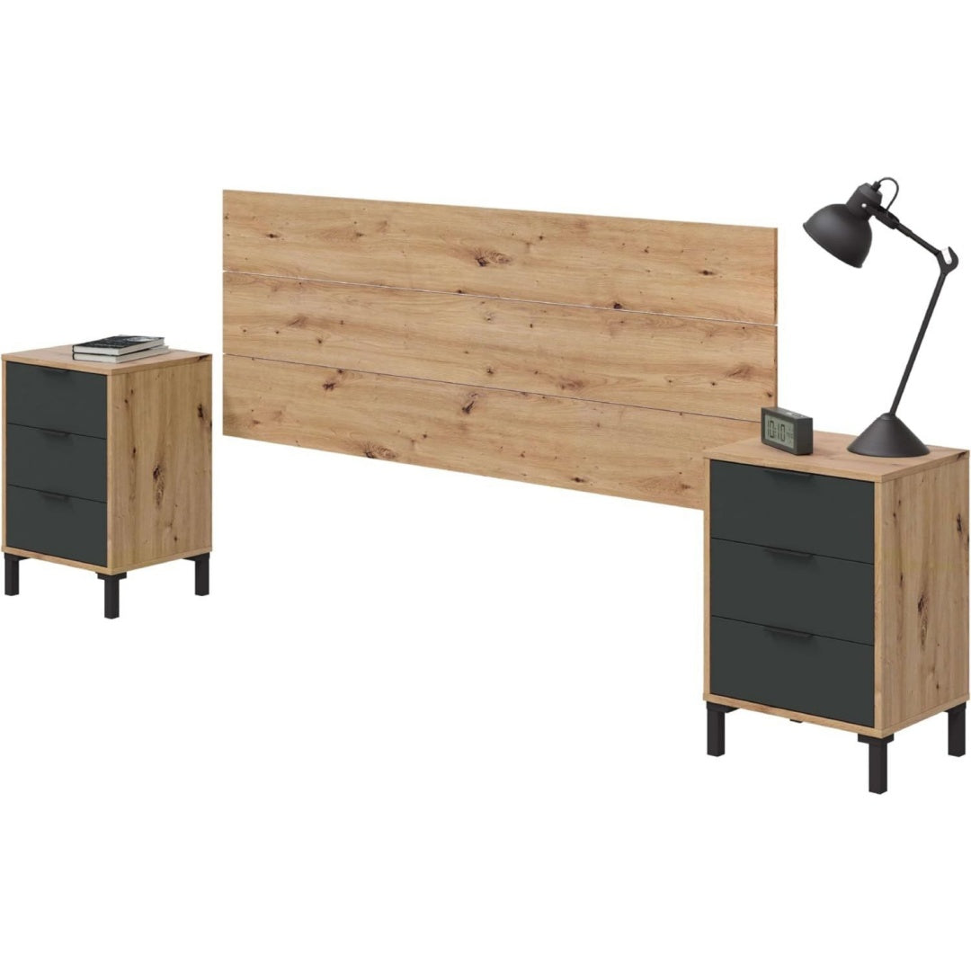 Design versatile set arredo camera da letto nero